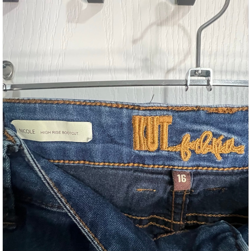 Kut From The Kloth Medium Wash Nicole High Rise Bootcut Denim Jeans - Picture 2 of 6